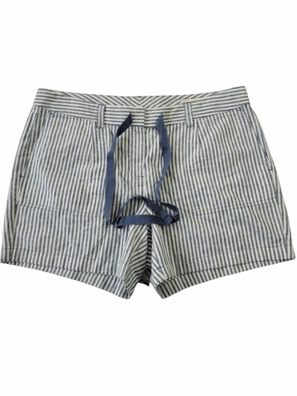 ✅ NWT Land’s End Atlantic blue Woman’s Striped shorts size 16